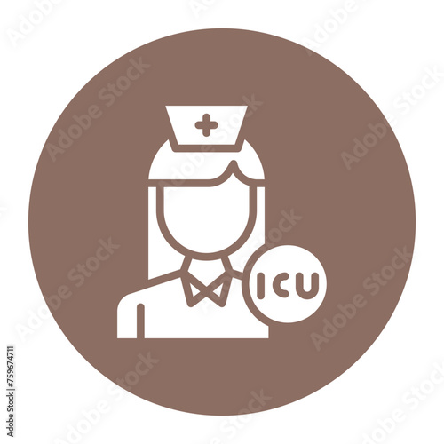 ICU Nurse icon vector image. Can be used for Nursing.