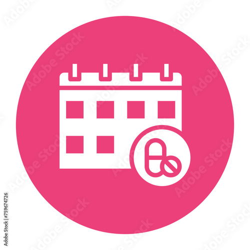 Medicine Schedule icon vector image. Can be used for Nursing.