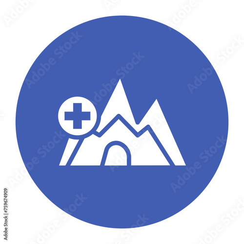 Cave Rescue icon vector image. Can be used for Public Services.