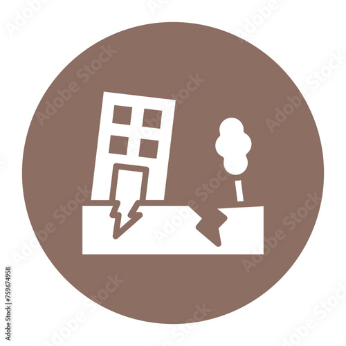 Earthquake icon vector image. Can be used for Public Services.