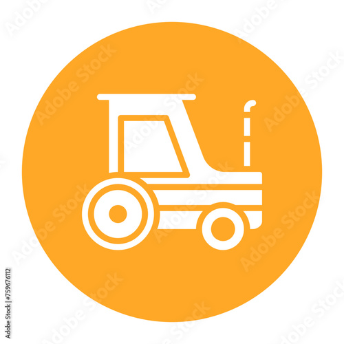 Tractor icon vector image. Can be used for Agriculture.