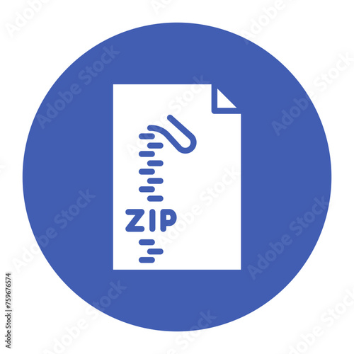 Zip icon vector image. Can be used for Documents And Files.