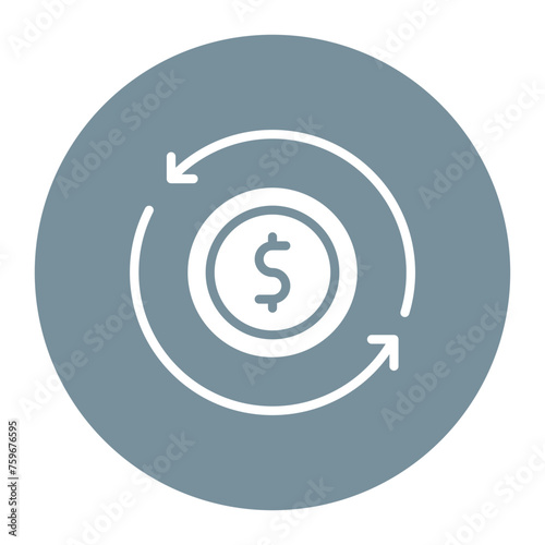 Cash Flow icon vector image. Can be used for Credit And Loan.