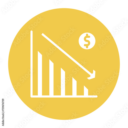 Loss icon vector image. Can be used for Credit And Loan.