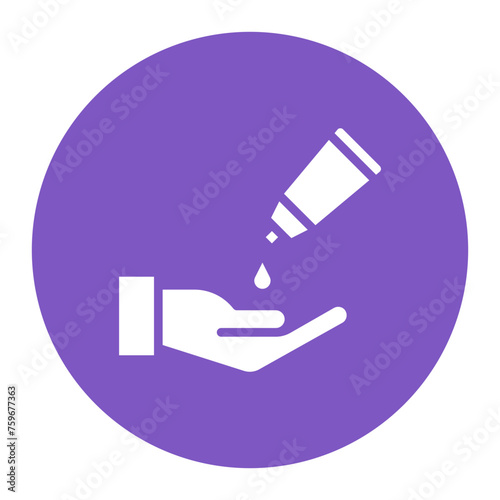 Applying Creme icon vector image. Can be used for Cosmetology.