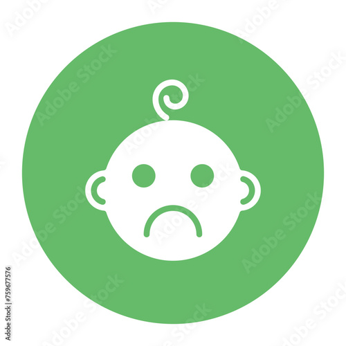Angry Baby icon vector image. Can be used for Maternity.
