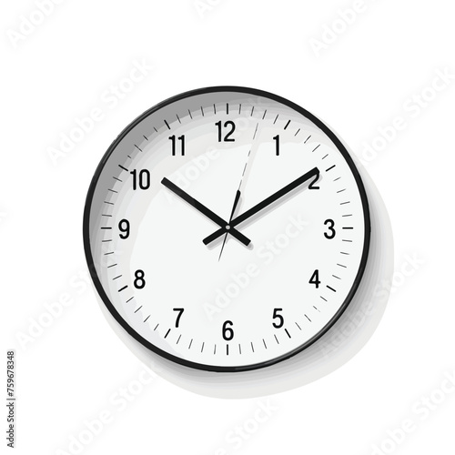 Clock face mockup. Hour minute and second hands wit