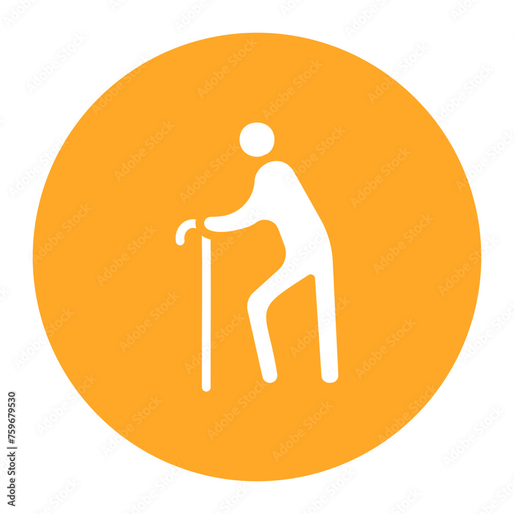 Elderly Man icon vector image. Can be used for Home Services. Elderly Man icon vector image. Can be used for Home Services.