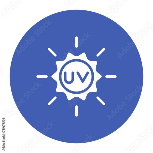 UV icon vector image. Can be used for Dermatology.