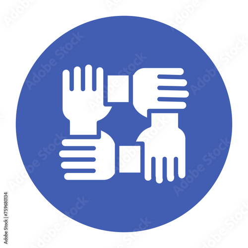 Team work icon vector image. Can be used for Human Resource.