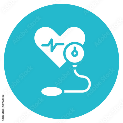 Blood Pressure icon vector image. Can be used for Nursing Home.
