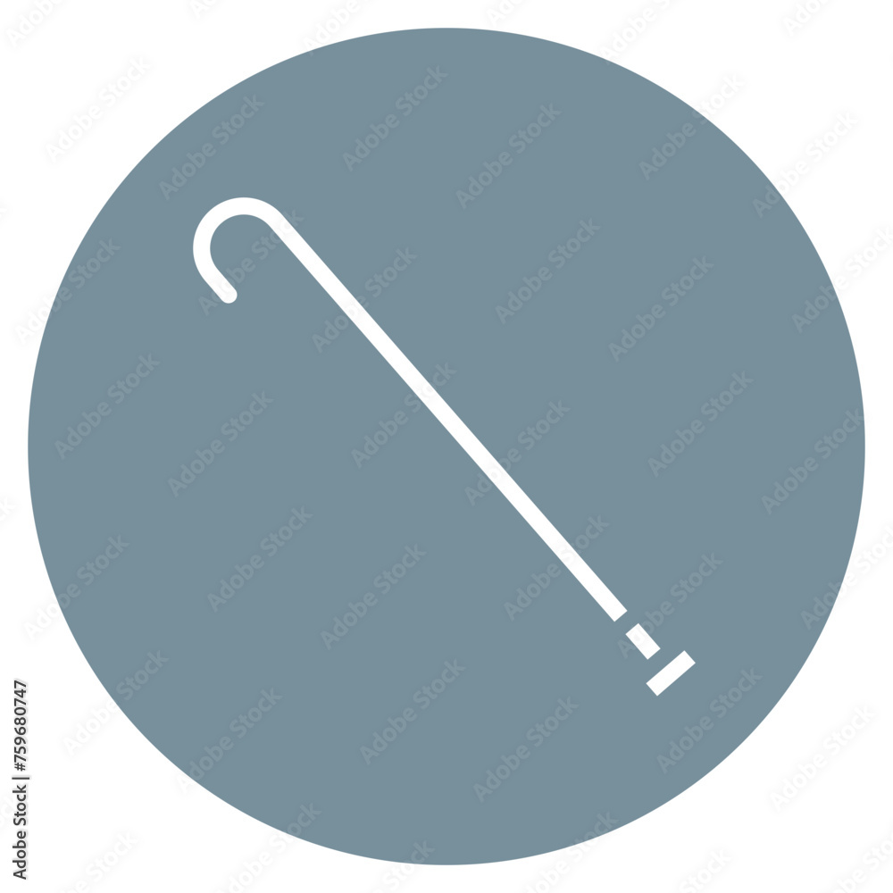 Walking Stick icon vector image. Can be used for Nursing Home. Walking Stick icon vector image. Can be used for Nursing Home.