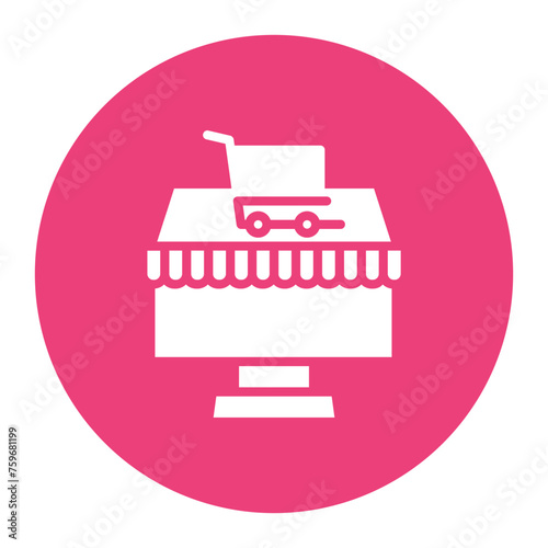 Shop icon vector image. Can be used for Online Store.