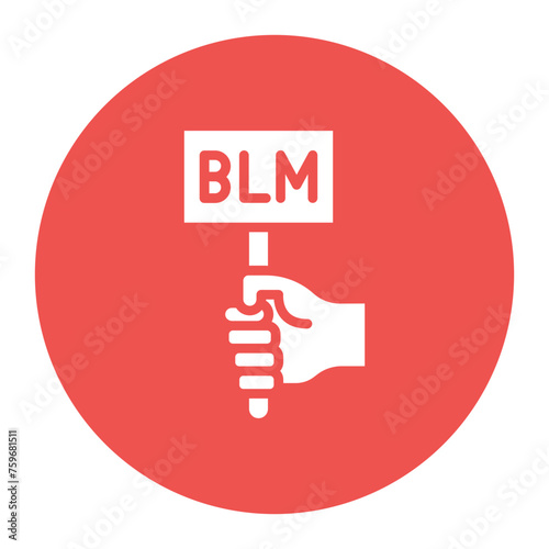 Black Lives Matter icon vector image. Can be used for Protesting and Civil Disobedience.