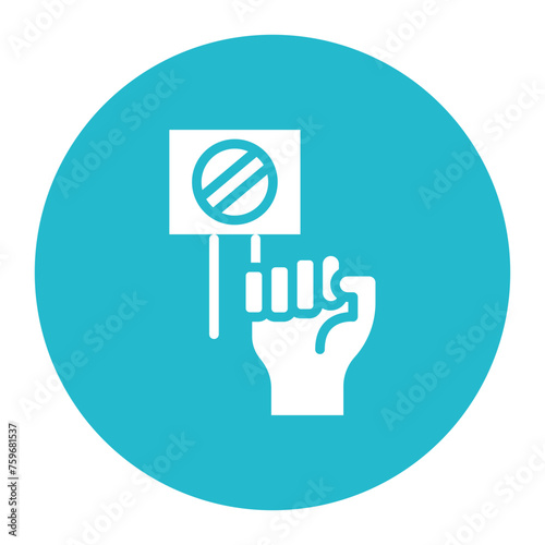 Boycott icon vector image. Can be used for Protesting and Civil Disobedience.