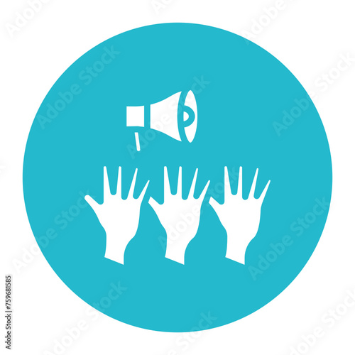 Democracy icon vector image. Can be used for Protesting and Civil Disobedience.