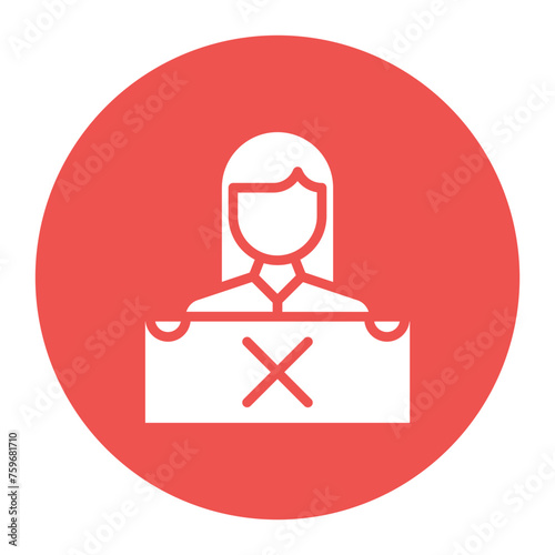 Protester Female icon vector image. Can be used for Protesting and Civil Disobedience.