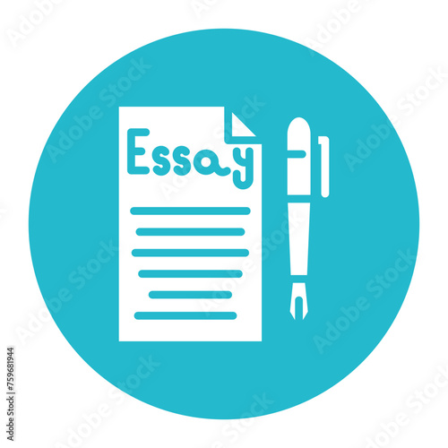 Essay icon vector image. Can be used for Literature.