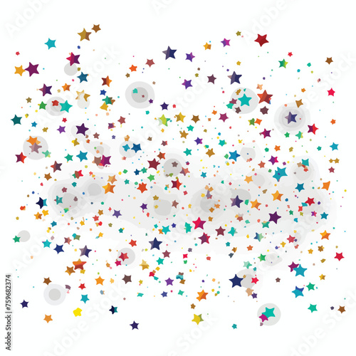Colorful Stars Confetti Mystery Sparkling Vector 