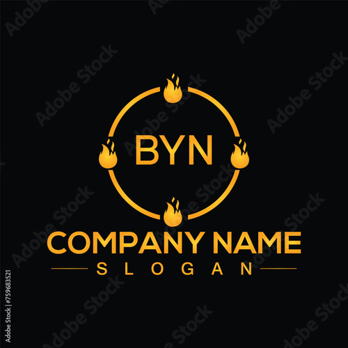 Letter BYN logo vector design for corporate business photo