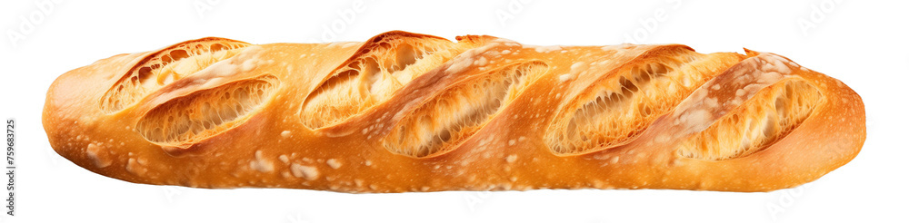 Baguette bread - French bread, Transparent background, Generative AI Baguette bread - French bread, Transparent background, Generative AI