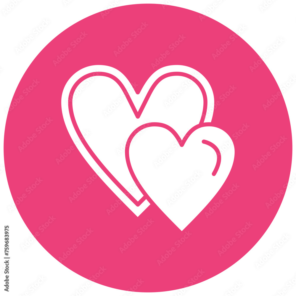 Heart icon vector image. Can be used for User Interface.