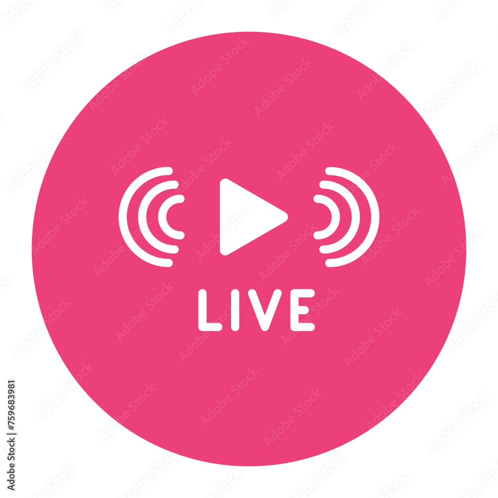 Live Stream icon vector image. Can be used for Award Events. Live Stream icon vector image. Can be used for Award Events.