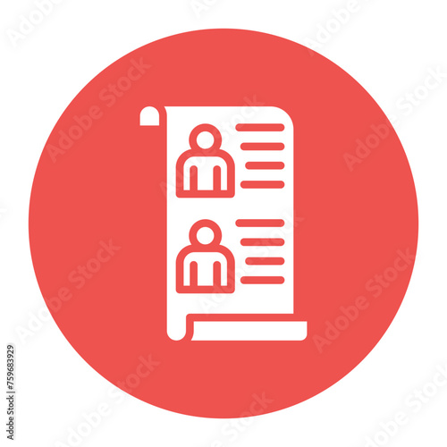 Guest List icon vector image. Can be used for Award Events.