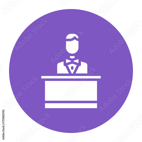 Host Male icon vector image. Can be used for Award Events.