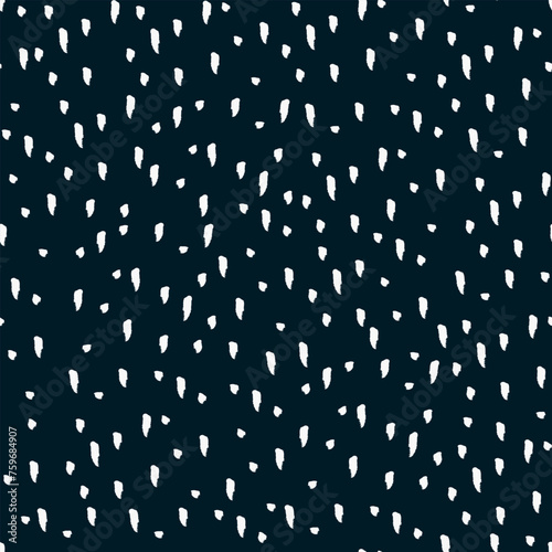 seamless pattern with dots black background white hand draw dots