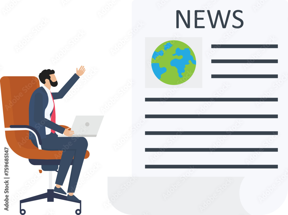 AOnline News and document, information verification or news inspection, News and legal reports concept,
dobe Illustrator Artwork - obrazy, fototapety, plakaty 