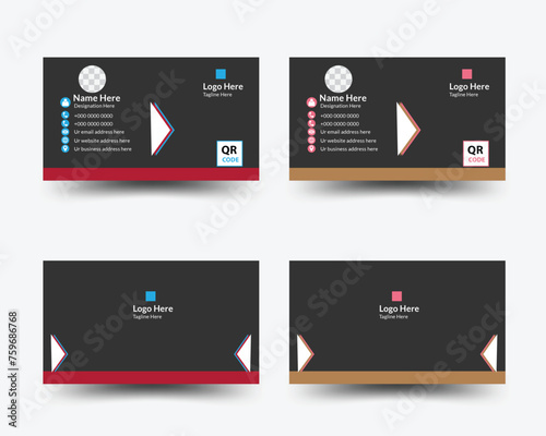Double sided business card design, Unique business card design, Color variation business card design, Visiting card, Visiting card use for business and personal, Modern business card design .