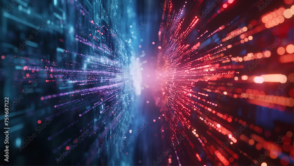 Fototapeta premium abstract technology background of high speed global data transfercomputing cyber attack