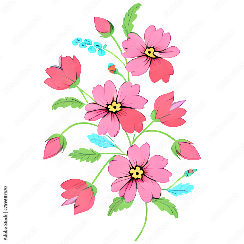 Seamless patterns of flowers Seamless patterns of flowers