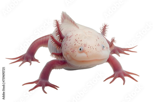 Axolotl Alone isolated on transparent background,