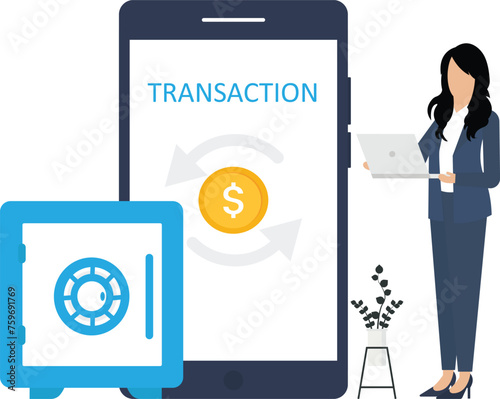 Adobe Business transaction and cash flow, investment fund flow, fund raising, Bank loan or financial activity to making money or profit concept,
Illustrator Artwork