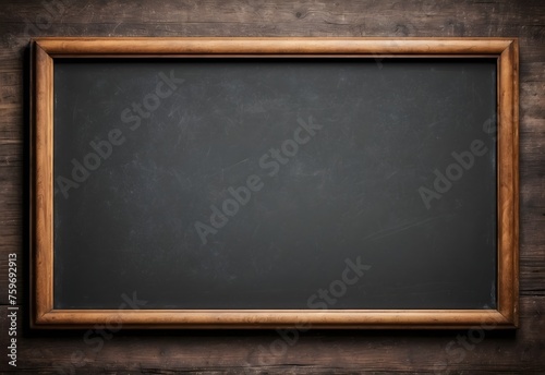 A chalkboard style blank text box with a dusty texture and ample copy space, suited for educational or casual content, generative AI
