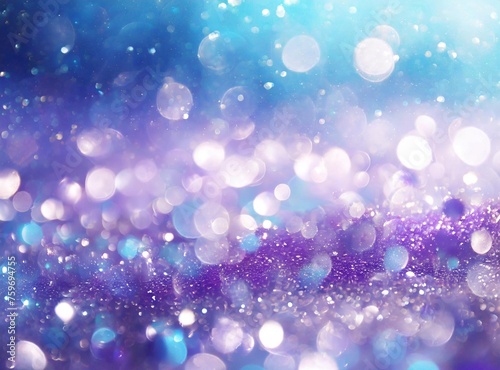 Traditional abstract glitter silver, purple, blue lights background. de-focused. banner. photo