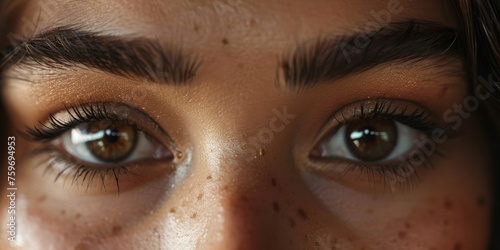female eyes close-up macro makeup Generative AI