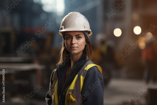 female factory worker Generative AI © València
