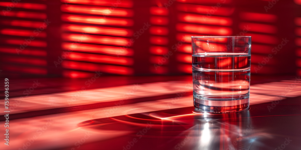 Alcohol addiction surreal background,Glass of water with aspirin. - obrazy, fototapety, plakaty 