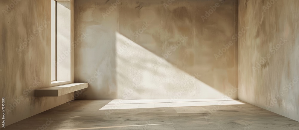 Empty Room with Natural Light Coming Through Window Empty Room with Natural Light Coming Through Window