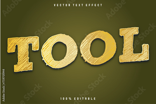 Editable tool text effect, 3d text effect