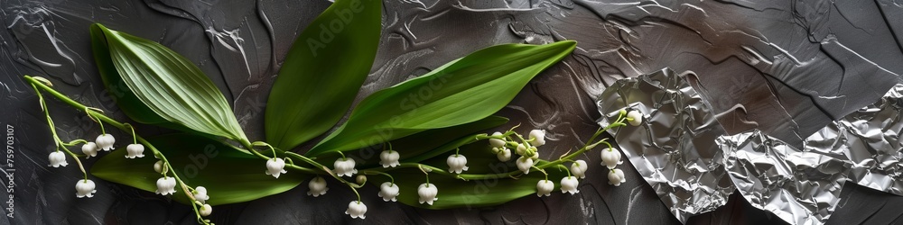 lilies of the valley background.