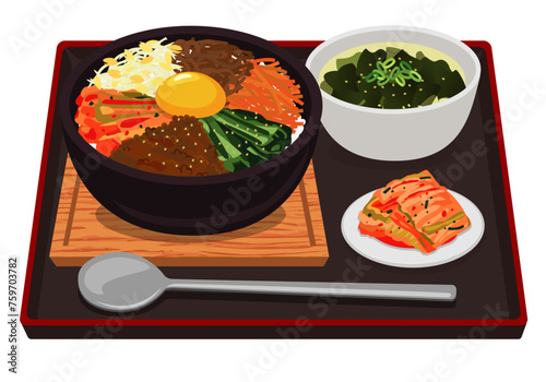 韓国料理_丼物_石焼ビビンバ定食