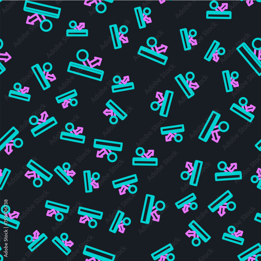 Line Billiard pool snooker ball with number 8 icon isolated seamless pattern on black background. Vector Line Billiard pool snooker ball with number 8 icon isolated seamless pattern on black background. Vector