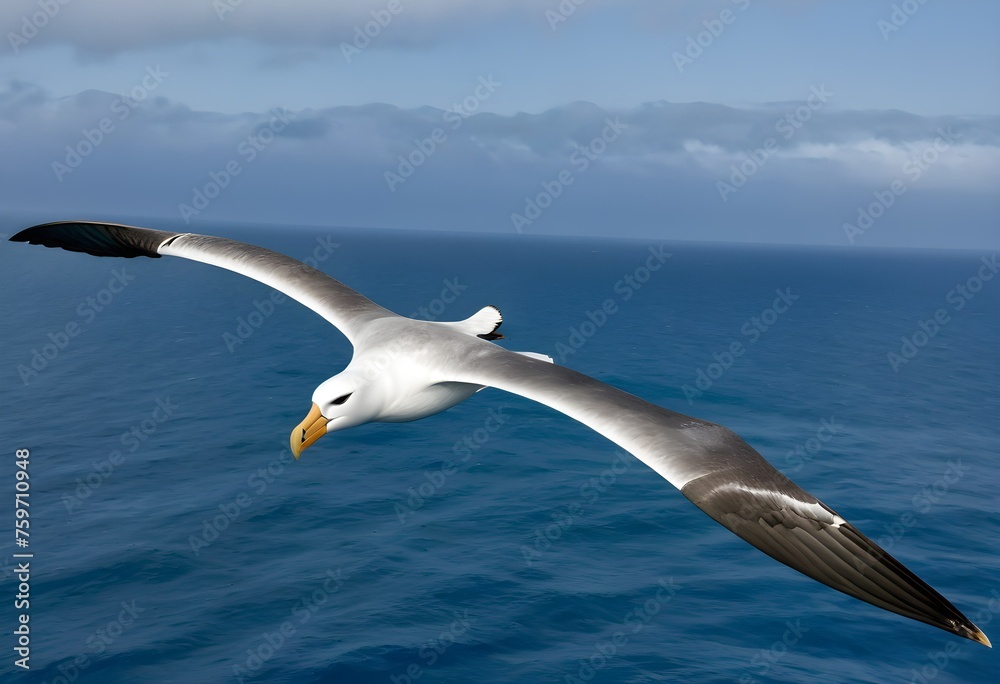 Naklejka premium A view of an Albatross in flight