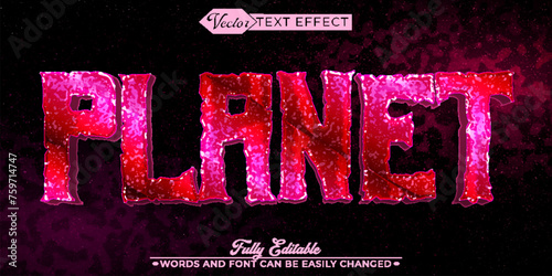 Planet Vector Editable Text Effect Template