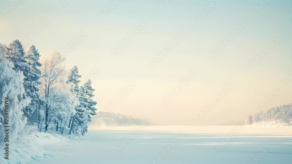 Nordic Winter Wonderland: Tranquil Brushstrokes. Generative ai Nordic Winter Wonderland: Tranquil Brushstrokes. Generative ai