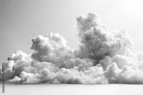 white cloud on white and clean background
